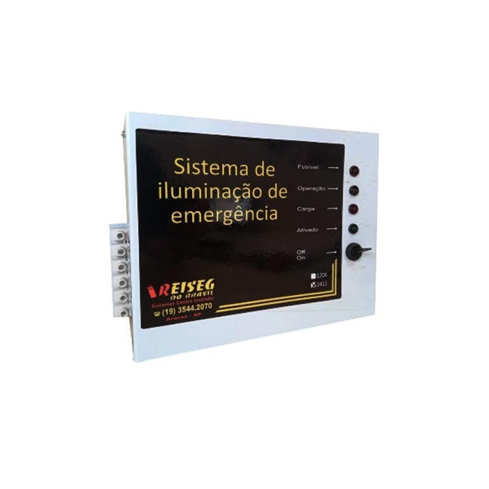 Central de iluminação de emergência 12vdc/24vdc